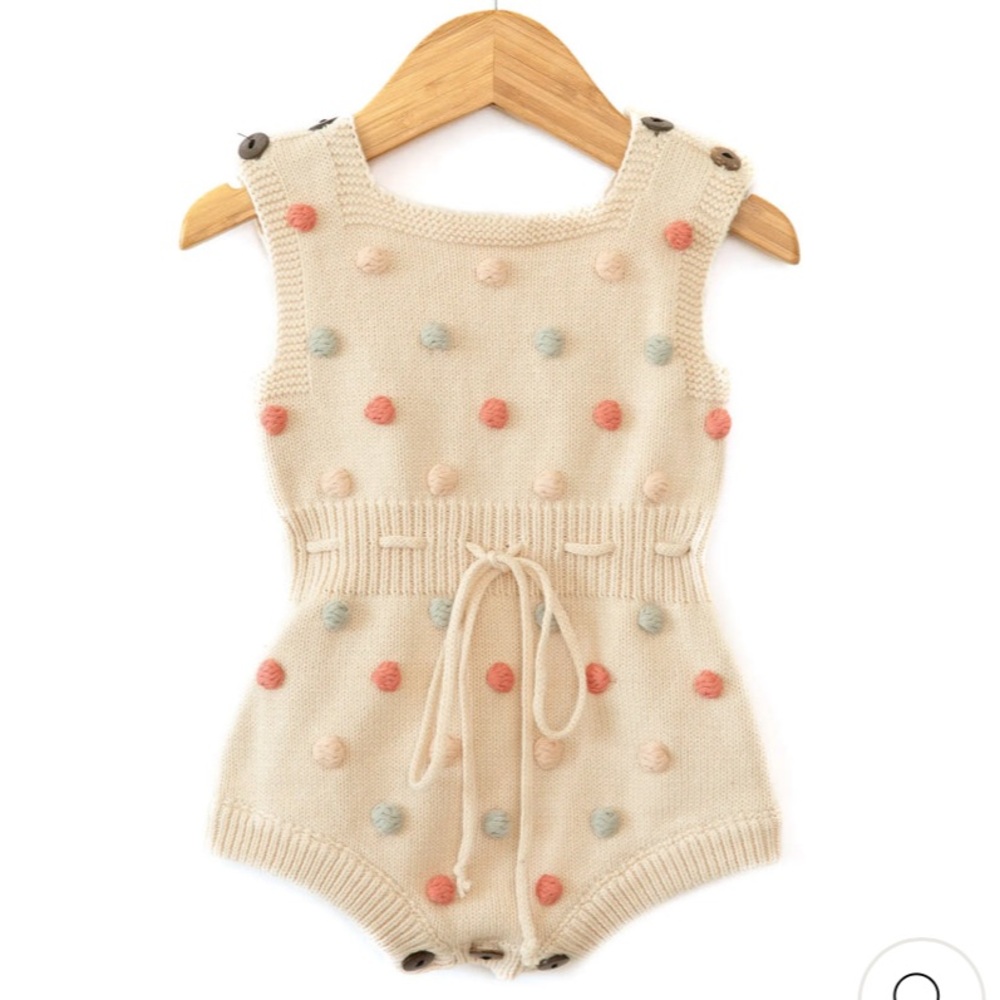 Polka Dot Knit Kids One Piece